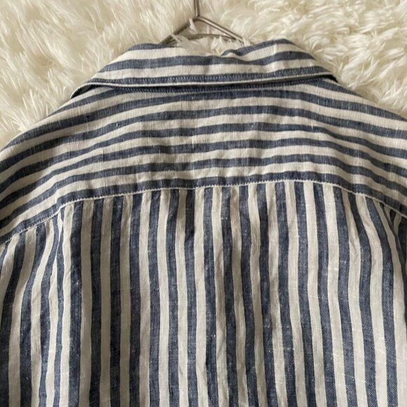 Archive Cotton Check Shirt M  White /Navy - Picture 4 of 5